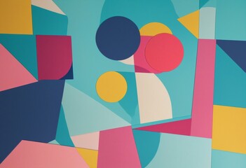 Colorful geometric composition, illustration design