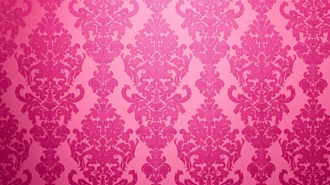 Abstract seamless pink wallpaper with ornate pattern shapes or ornaments, abstract royal design, minimalistic art, Victorian design background surface, vintage retro texture poster, illustration