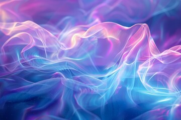 Obraz premium Vivid, flowing energy patterns with a smooth blend of blue and pink hues