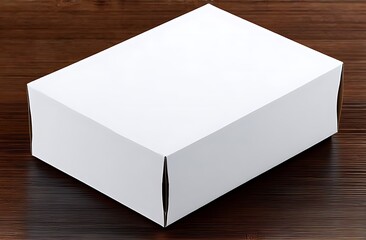 white cardboard box,  an empty mock-up