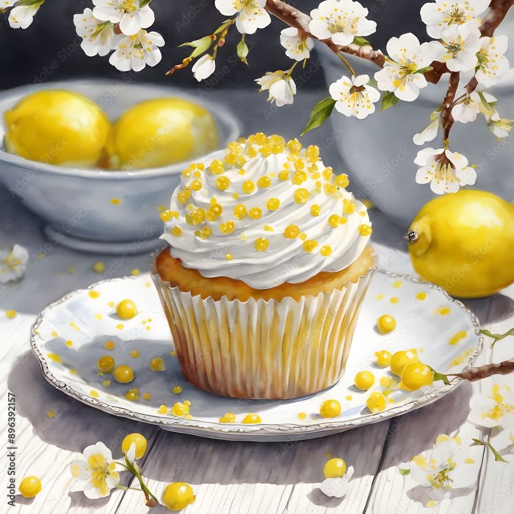 Canvas Prints lemon cupcakes 