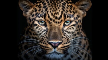 Obraz premium Intense Gaze of a Leopard