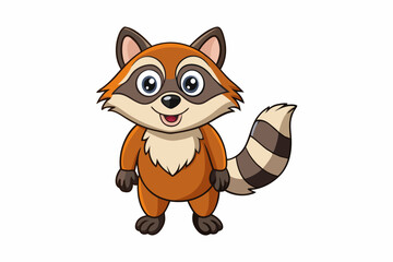Funny Raccoon Vector Illustration, Cartoons, Clipart, and Line Art Design with White Background,  funny raccoon vector illustration, cartoons, clipart, and line art design on a white background.