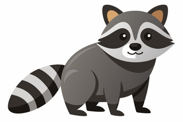 Funny Raccoon Vector Illustration, Cartoons, Clipart, and Line Art Design with White Background,  funny raccoon vector illustration, cartoons, clipart, and line art design on a white background.
