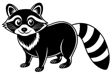 Funny Raccoon Vector Illustration, Cartoons, Clipart, and Line Art Design with White Background,  funny raccoon vector illustration, cartoons, clipart, and line art design on a white background.