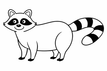 Funny Raccoon Vector Illustration, Cartoons, Clipart, and Line Art Design with White Background,  funny raccoon vector illustration, cartoons, clipart, and line art design on a white background.