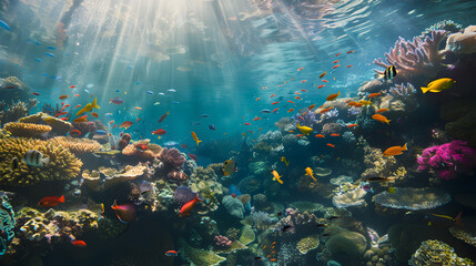 coral reef and fish