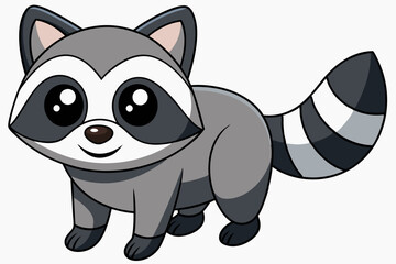 Funny Raccoon Vector Illustration, Cartoons, Clipart, and Line Art Design with White Background,  funny raccoon vector illustration, cartoons, clipart, and line art design on a white background.