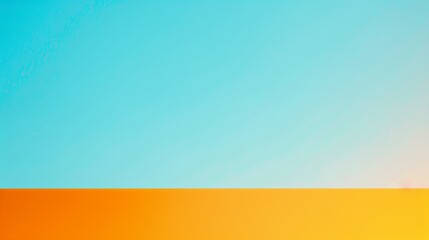 Obraz premium Simple background featuring a vivid orange and blue color scheme, separated by a clean, straight line, creating a dynamic and modern composition