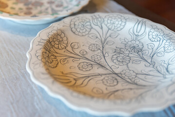 traditional ottoman tile art preparation process, , sustainable gift concept,