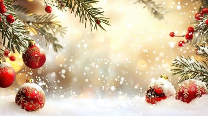Holiday greeting card with blank area