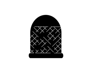 Drawing of a thimble, simple black icon