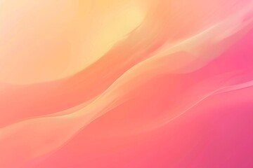 Obraz premium Soft pink and orange gradient background with subtle waves