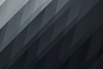 Obraz premium Dark grey gradient background with diagonal geometric shapes