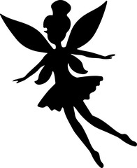Fairy vector silhouette black and white,Fairy Silhouette, Fairy SVG, Tooth Fairy Svg, Fairies Svg,magic fairy design, Fairy silhouettes bundle ,Fairy vector illustration ,Beautiful Fairy Silhouette .
