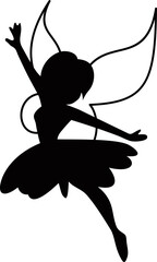Fairy vector silhouette black and white,Fairy Silhouette, Fairy SVG, Tooth Fairy Svg, Fairies Svg,magic fairy design, Fairy silhouettes bundle ,Fairy vector illustration ,Beautiful Fairy Silhouette .
