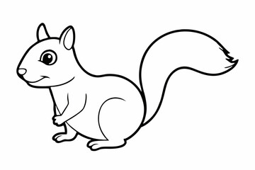 Funny Squirrel Cartoon Vector Illustration with White Background, Funny squirrel cartoon vector illustration with white background, perfect for clipart and design.