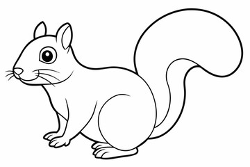 Funny Squirrel Cartoon Vector Illustration with White Background, Funny squirrel cartoon vector illustration with white background, perfect for clipart and design.
