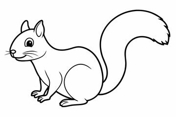 Funny Squirrel Cartoon Vector Illustration with White Background, Funny squirrel cartoon vector illustration with white background, perfect for clipart and design.