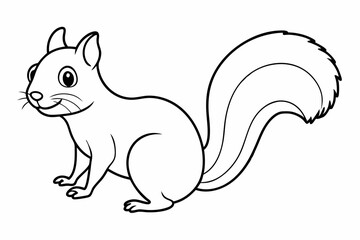 Funny Squirrel Cartoon Vector Illustration with White Background, Funny squirrel cartoon vector illustration with white background, perfect for clipart and design.