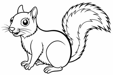 Funny Squirrel Cartoon Vector Illustration with White Background, Funny squirrel cartoon vector illustration with white background, perfect for clipart and design.