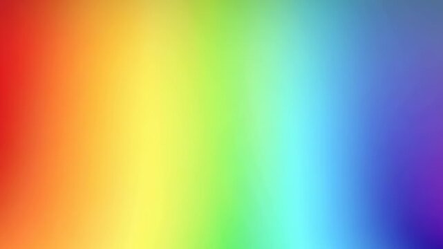 A smooth, blurred gradient transitions from red to blue, encompassing the colors of the rainbow