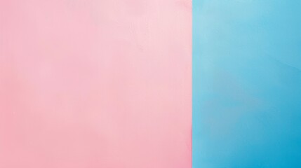 Fototapeta premium Abstract background featuring a minimalist design with a vertical division of blue and pink colors, offering a simple yet visually appealing backdrop