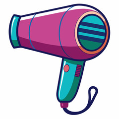 High-Quality Hair Dryer Vector Art Stylish Illustration for Modern Design Projects