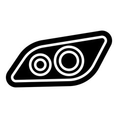 Car lamp, headlight glyph solid icon © starin