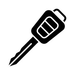 Car key glyph solid icon