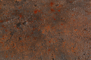 Closeup view of rusted metal texture as background