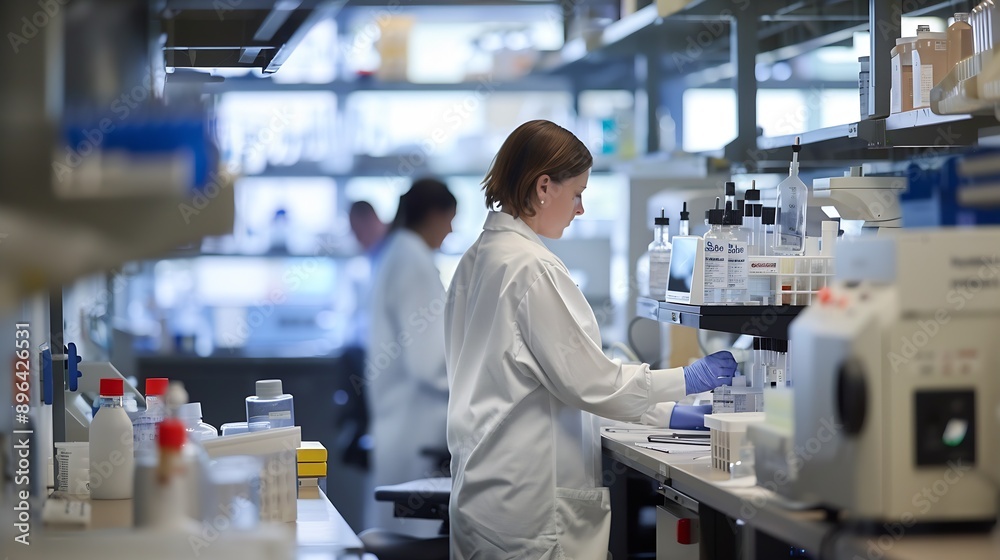 Leinwandbilder researchers conducting modulation experiments in the laboratory. : generative ai