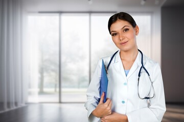 Smart professional doctor at work in clinic
