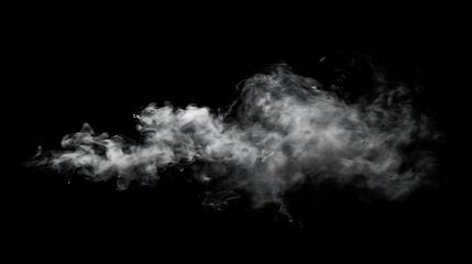 Steam smoke vapor isolated on black background Smoke steam spray abstract vaporing water texture of cold mist hot vapor fog effect closeup black screen Hot food drink Overlay using : Generative AI