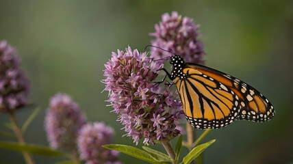 Monarch butterfly sitting on a flower