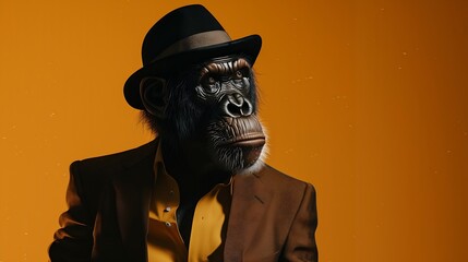 Nft ape collection blazer and hat : Generative AI