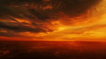 Fototapeta premium Beautiful dramatic scenic after sunset sky background after sunset : Generative AI