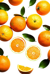 delicious Orange isolated on white background