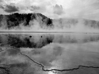 Fall Autumn Hiking Views of Yellowstone National Park Wyoming