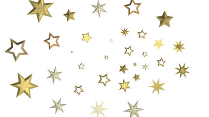 Starlit Christmas Shower: Mesmeric 3D Illustration Depicting Descending Holiday Star Particles