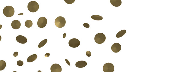 Golden Celebration: Captivating 3D Illustration of Shimmering Gold Confetti