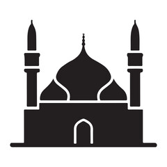Masjid, mosque icon. Vector illustration
