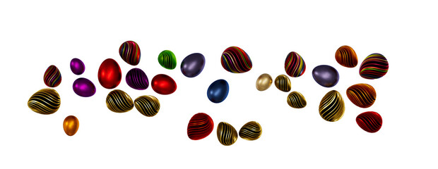 Beautiful colorful easter eggs on