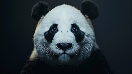 panda bear looking straight at the camera : Generative AI