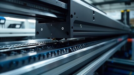 Obraz premium Close up printing detail three dimensional printer : Generative AI