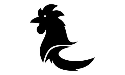 rooster chicken head vector icon logo