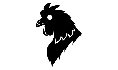chicken head logo illustration vector