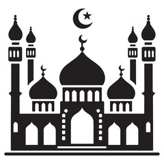 Masjid, mosque icon. Vector illustration