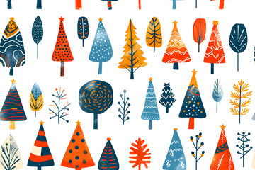 Christmas seamless patter, endless wallpaper