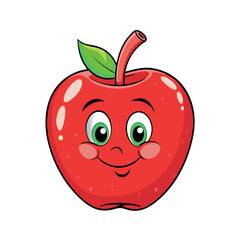 Illustration design of a red apple